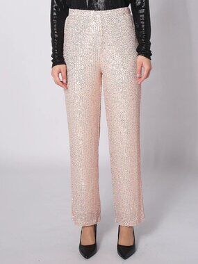 Parker and Rowe Women's Wide Leg Copper Sequin Pant- Size S- New!